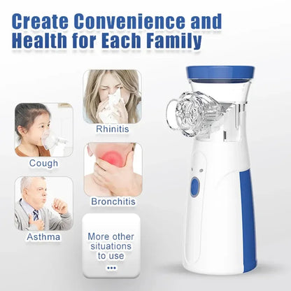 Evox™ - Portable Mesh Nebulizer Machine For Adults & Kids | Soundless Nebulizer for Effective Treatment | Mini Inhaler Machine with Warranty