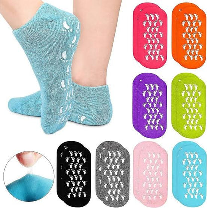 Evox™ - Spa Gel Anti-Moisture Cracked Heel Socks | Reusable Full-Length Silicone Foot Protector for Women & Men | Pedicure Soft Heel Care Socks