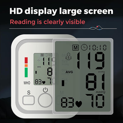 Evox™ - Digital Blood Pressure Monitor | Upper Arm Automatic BP Machine with Large LCD Display | Voice Function | USB Power Supply