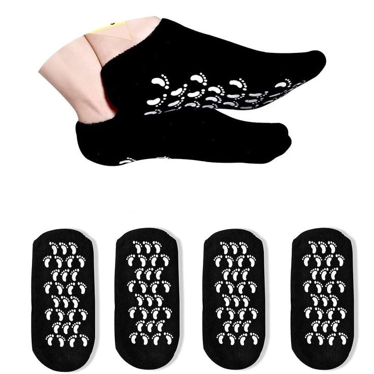 Evox™ - Spa Gel Anti-Moisture Cracked Heel Socks | Reusable Full-Length Silicone Foot Protector for Women & Men | Pedicure Soft Heel Care Socks