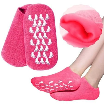 Evox™ - Spa Gel Anti-Moisture Cracked Heel Socks | Reusable Full-Length Silicone Foot Protector for Women & Men | Pedicure Soft Heel Care Socks